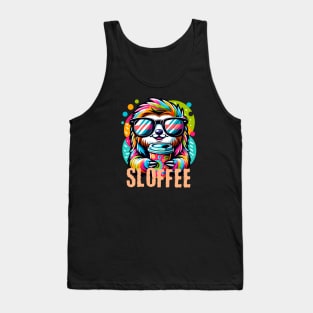 Cute Sloffee Sloth Coffee Tank Top